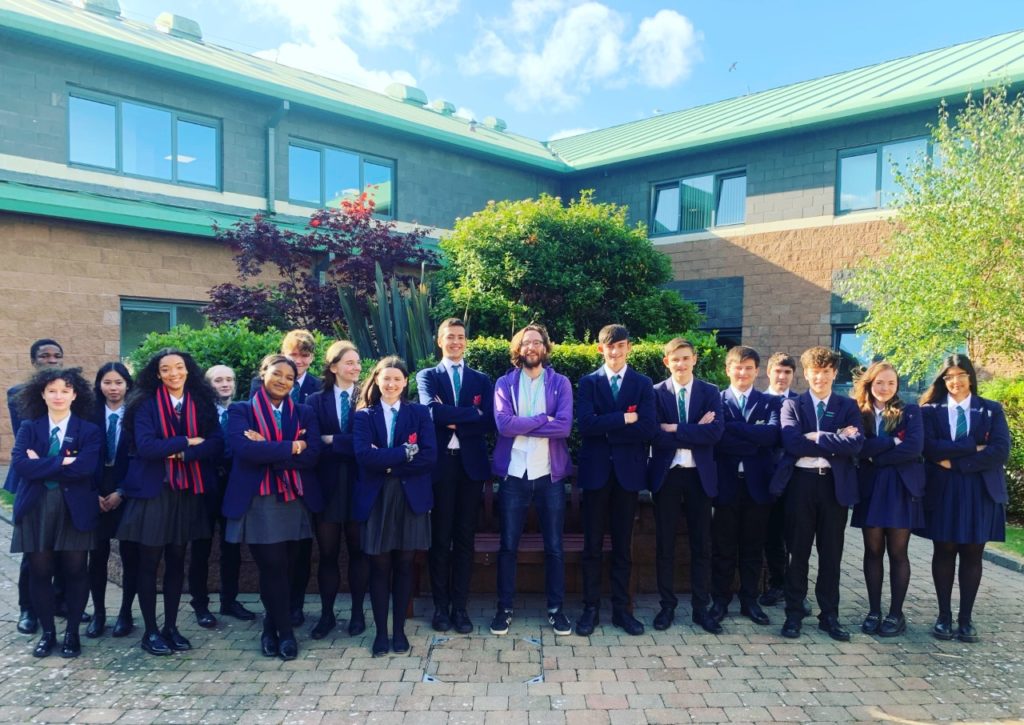 WCB students with guest from Corpus Christi College Cambridge University