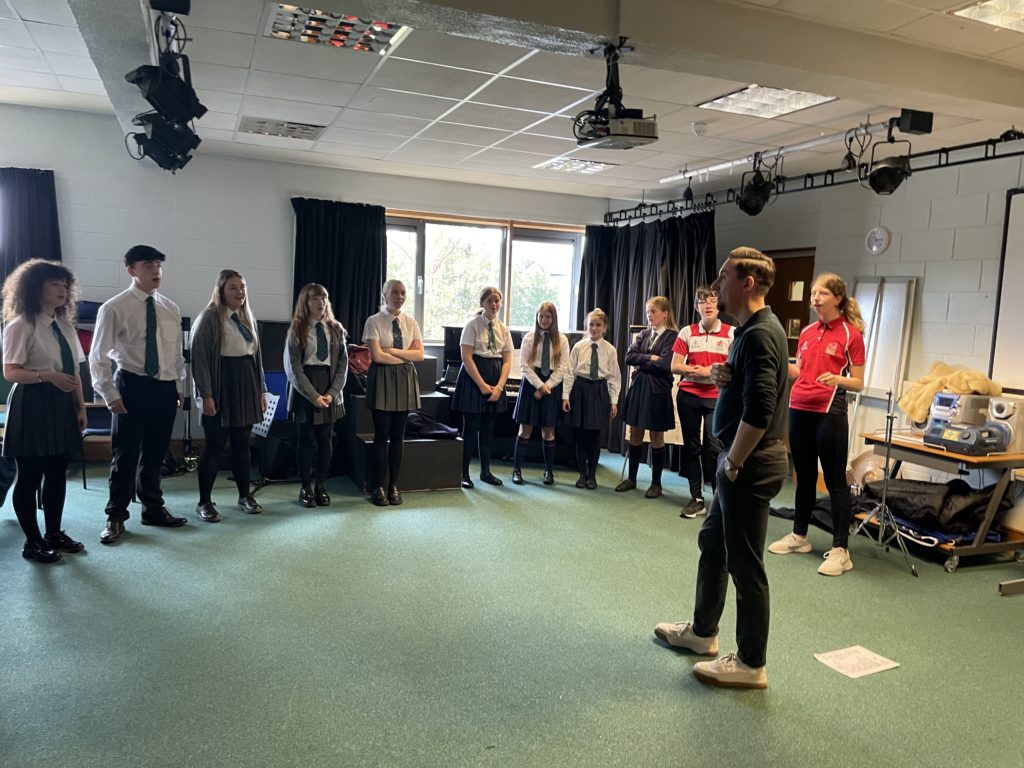 National Youth Choir NI Workshop conductor and WCB students singing
