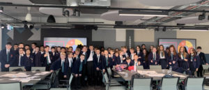Year 9 visit PWC Belfast - group photograph of students