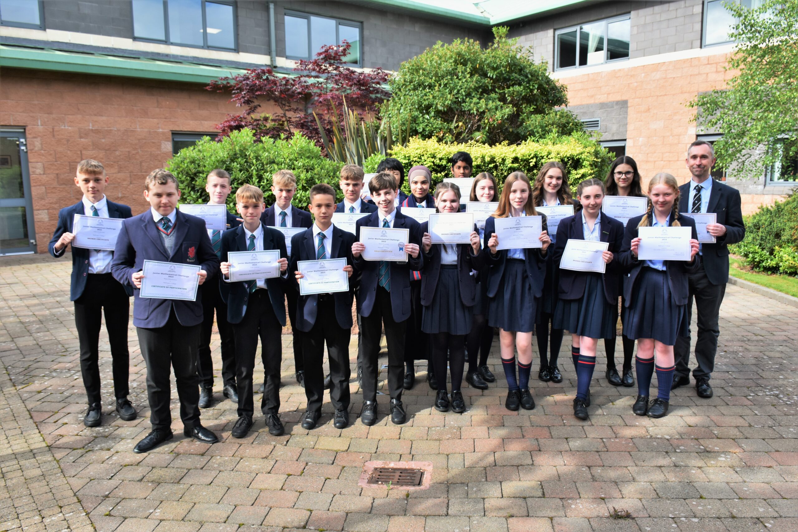 Junior Mathematical Challenge Success - Wellington College Belfast