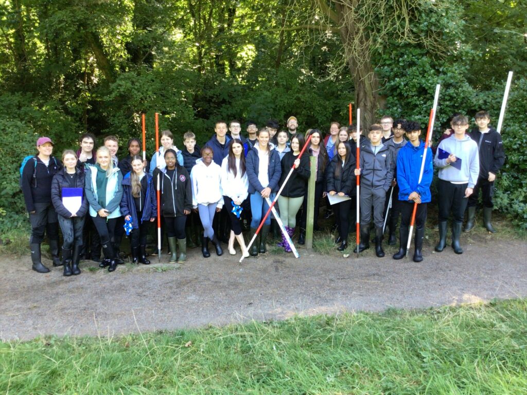 Geography students on Crawfordsburn River