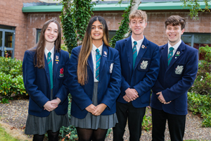 Sixth form leadership team 2024-25 showing head boy, head girl and their deputies